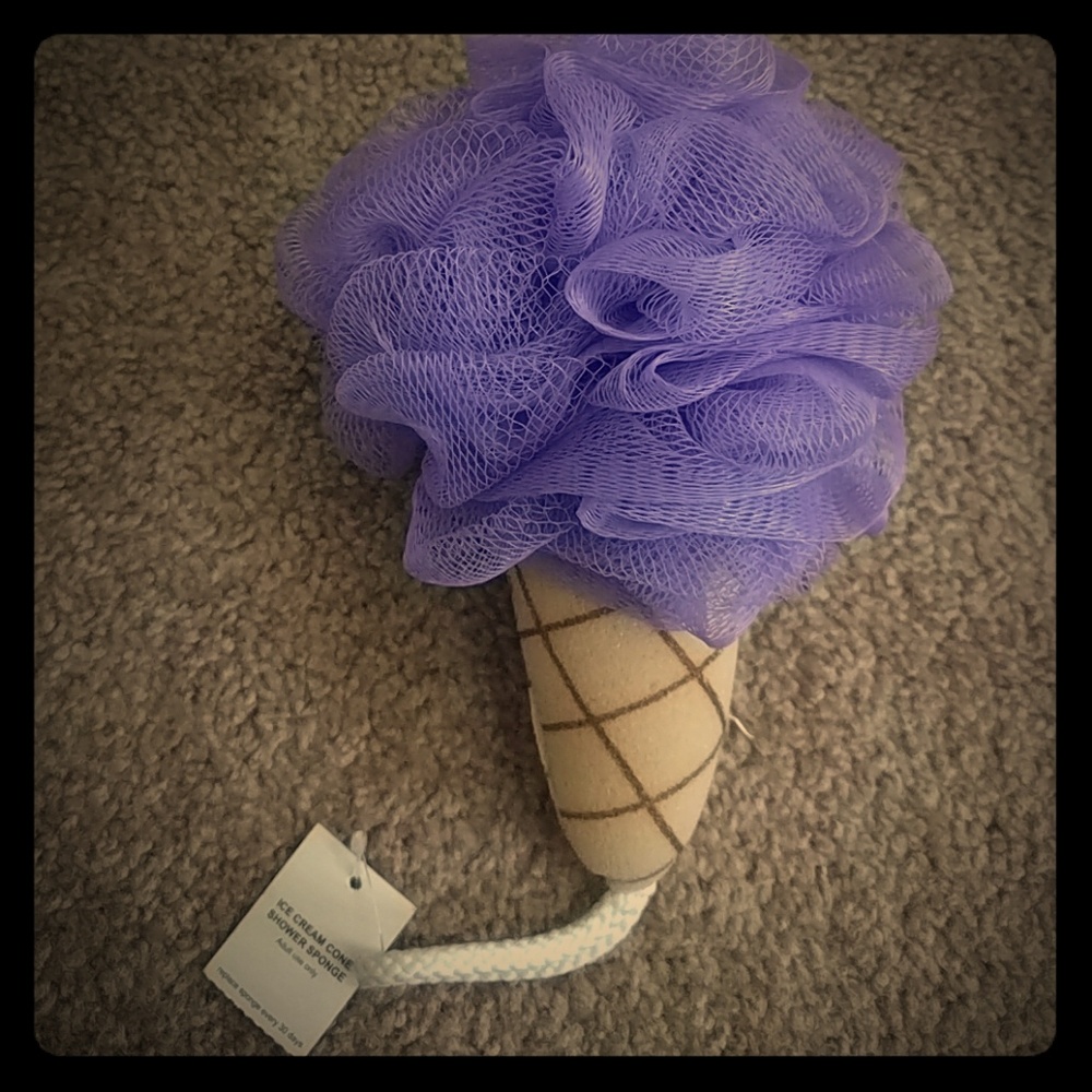 Icecream cone shower sponge and loofah